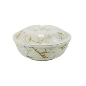 MELAMINE SERV.BOWL W/LID 21CM LGT