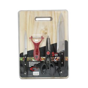 CUTTING BOARD+KNIFE SET 5PCS